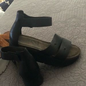 Two pair OTBT sandals. Comfy, gently worn.